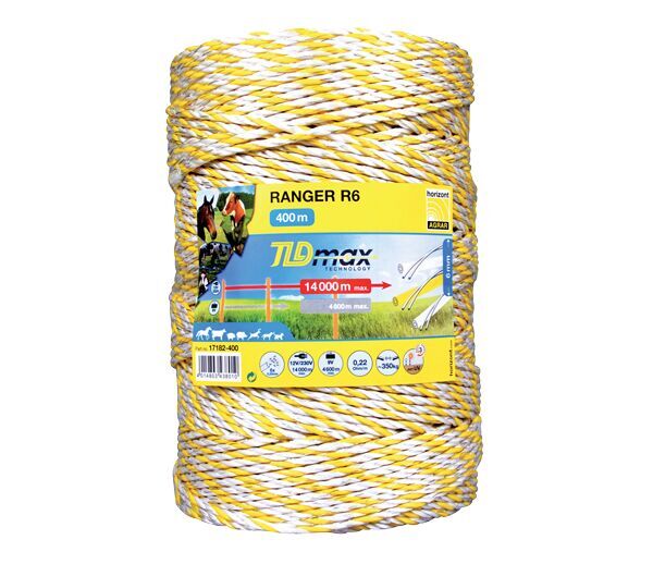 Веревка Ranger 6мм/ 400 м белый/желтый