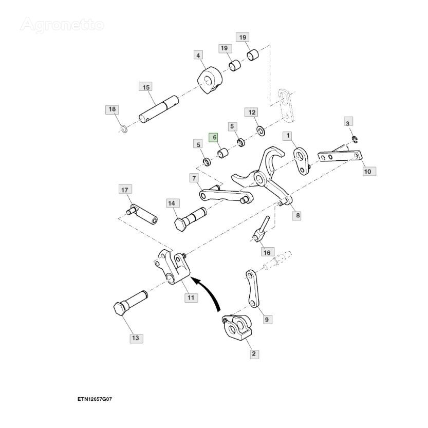 roller John Deere R140593 для трактора колесного John Deere