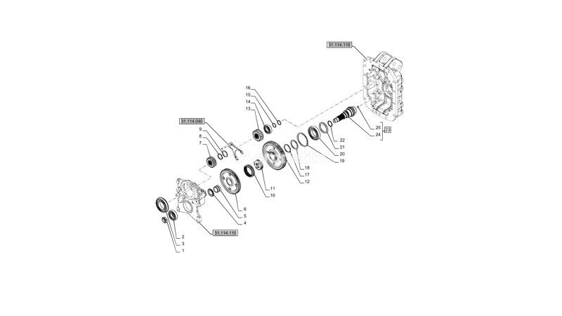 шестерня КПП 87548137 для трактора колесного New Holland T6070